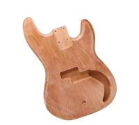 Guitar Body DIY Accessory Okoume Wood Bass Guitar Body Electric Bass Guitar Barrel Natural Color DIY For Bass Guitar