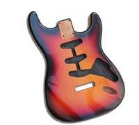 Guitar Body DIY Accessory Orange Guitar Body 2Pcs Alder Wood For ST Electric Guitar DIY Parts