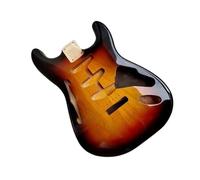 Guitar Body DIY Accessory Semi-hollow F Hole Lightweight Guitar Body Classical Sunburst Nitrocellulose Paint