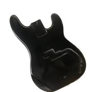Guitar Body DIY Accessory Wood Electric Bass Guitar Body Finished Guitar Barrel Bass Panel Black Color