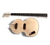 Guitar body DIY Electric Bass Guitar Kit Bass Build Your Own In Left Hand Guitar DIY Accessory (Color : Without parts)