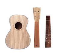 Guitar body DIY Ukulele 23'' Kit Zebrawood Body Mahogany Neck Rosewood Fingerboard Ukulele Parts Guitar DIY Accessory