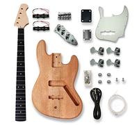 Guitar body Electric Bass Guitar Body & Neck Kit Maple Neck 21 Frets Unfinished All DIY Bass Guitar Parts Guitar DIY Accessory (Color : 01)