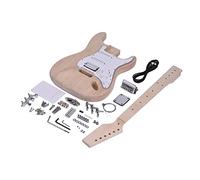 Guitar body Electric Guitar Unfinished DIY For ST Guitar Kit Basswood Body Maple Neck Rosewood Fingerboard Guitar DIY Accessory
