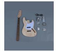 Guitar body Kits 1Set Guitar Kit Basswood Guitar Body Maple Guitar Neck 20fret 34inch Rosewood Fretboard With Guitar Hardwares