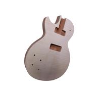 Guitar body Kits Diy Left-hand Electric Guitar Body Mahogany Wood+Flame Maple Veneer Hand-made Guitar Parts Unfinished