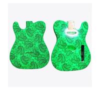 Guitar body Kits Electric Guitar Body 2 Pieces Alder With F Hole Semi Hollow For Guit(Green)