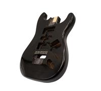 Guitar Body Kits Ogu Wood Electric Guitar Black Double Locking Body