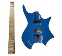 Guitar Body Mini Headless Electric Guitar Kit 34 Inch 6 String Basswood Body And Maple Neck