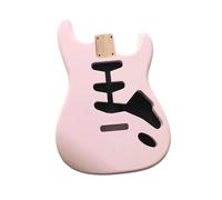 Guitar Body Replacement Kit 3" Single Alder Wood Electric Guitar Body Semi Finished DIY Case Pink