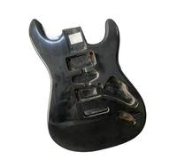 Guitar Body Replacement Kit Black Six String Electric Guitar Solid Wood Body