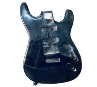Guitar Body Replacement Kit Black ST Electric Guitar Body Solid Wood Painted