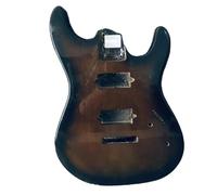 Guitar Body Replacement Kit Brown Six String DIY Electric Guitar Solid Wood Body