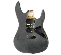 Guitar Body Replacement Kit Electric Guitar Black Body Double Tremolo HSH Pickups