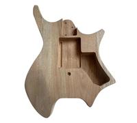 Guitar Body Replacement Kit Electric Guitar Body Basswood Mahogany Veneer Music Lover Guitar Kit(Mahogany)