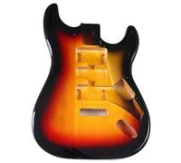 Guitar Body Replacement Kit Electric Guitar Body DIY Wood Instrument Replacement Kit Standard Size(M1 Sunburst)