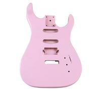 Guitar Body Replacement Kit Electric Guitar Body In Poplar Wood Pink And Green DIY Accessories(Pink)