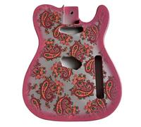 Guitar Body Replacement Kit Electric Guitar Body Solid Mahogany Kit Durable(Pink)