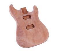 Guitar Body Replacement Kit Okoume Wood Electric Guitar Body Wood Color Assembly Musical Instrument DIY Accessories