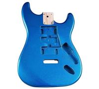 Guitar Body Replacement Kit Poplar Wood Electric Guitar Professionally Assembled DIY Body(Blue)