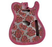 Guitar Body Replacement Kit Professional Electric Guitar Body Solid Mahogany Kit Durable(Pink)