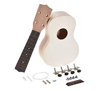 Guitar body Unfinished 21 Inches Ukelele Guitar DIY Kit Maple Wood Body & Neck Rosewood Fingerboard Guitar DIY Accessory