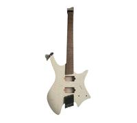 Guitar Body Unfinished 6 String Headless Electric Guitar Kit With Maple Veneer Mahogany Body Maple Neck 24 Fret Roasted Maple Fingerboard