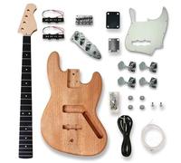 Guitar Body Unfinished Body Guitar Kit With All Accessories Maple Neck 21 Fred For JB Bass