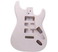 Guitar Body Unfinished Electric Guitar Body DIY Poplar Wood Barrel(White)