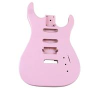 Guitar Body Unfinished Electric Guitar Body Poplar Wood Barrel Pink Green DIY(Pink)