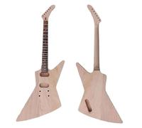 Guitar Body Unfinished Guitar Kit Banana Head Dot Inlay 22fret Neck Body Set In Heel(Set1)