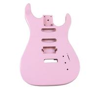 Guitar Body Unfinished Pink Glossy Guitar Barrel Open Pickup Hole DIY Instrument Accessories