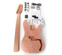 Guitar Body Unfinished Roasted Maple Rosewood Neck Fretboard DIY 20 Frets Electric Bass Guitar Kit