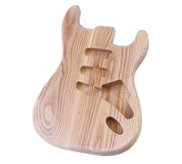 Guitar Body Unfinished Three Single Ash Wood Electric Guitar Body Modified DIY Instrument Accessories Barrel(No holes)