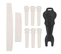 Guitar Bone Saddle, Easy Remove Guitar Pin Remover Musical Instrument Accessories Bone + Plastic Folk Guitar Bridge Pin Kit for Music Lovers for Guitar Players