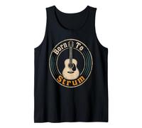 Guitar Born to Strum Vintage Acoustic Guitarist Gift Tank Top