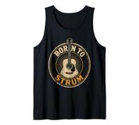 Guitar Born to Strum Vintage Acoustic Guitarist Gift Tank Top