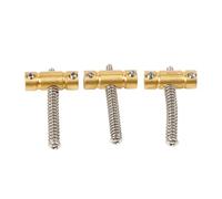 Guitar Brass Bass Bridge Saddle 3Pcs High Durability Bright Resistant Electric Guitar Bass Saddle Replacement for Electric Folk Guitars Brass Material