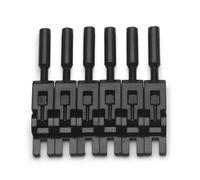 Guitar Bridge 1 Set of 6 Double Locking Saddles for Electric Guitars Vibrato Bridges Available in Silver Black and Gold(Black 1Set)