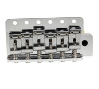 Guitar Bridge 56mm Vintage Style 6 Screw Tremolo Bridge With 42mm Solid Brass Block For Electric Guitar(Bent CR)