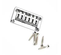 Guitar Bridge 6 String 82mm Roller Hardtail Electric Guitar Bridge Tailpiece Top Mounted Saddle Tailpiece Accessories Three Colors(Chrome)