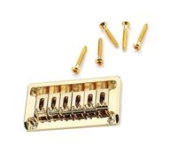 Guitar Bridge 6 String 82mm Roller Hardtail Electric Guitar Bridge Tailpiece Top Mounted Saddle Tailpiece Accessories Three Colors(Gold)