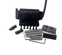 Guitar Bridge 6 String Electric Guitar Double Locking Tremolo Bridge 42mm R2 Nut Black(Black)