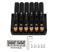 Guitar Bridge - 6 String Electric Saddle Bridge for Precise Intonation Adjustment Durable Copper Headless Bridge with Quick Installation and Enhanced Vibration Transmission for I