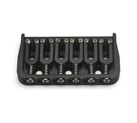 Guitar Bridge 6 String Guitar Fixed Bridge 72.8x38MM-10.6 Metal Hardtail Bridges Replacement Part For Electric Guitar Black/Chrome(Black)