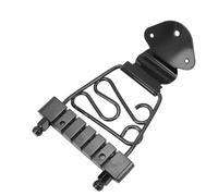 Guitar Bridge, Archtop Guitar Bridge Acoustic Guitar Bridge with 6 String Guitar Trapeze Tailpiece Metal Height Adjustable Guitar Trapeze Bridge Tailpiece for Replacement (Silver) (Black)