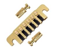 Guitar Bridge Bridge And Stop Bars Tailpiece Combo With Studs Replacements Set For LP 6 String Electric Guitars(Gold)