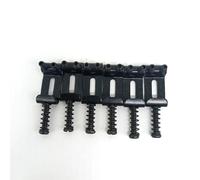 Guitar Bridge Bridge saddle with wrench for ST guitar replacement 6 pieces in 1 set Gold plated Silver plated Black optional(Black)