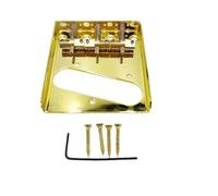 Guitar Bridge Bridges With Brass Saddles 3 Saddles Hexagon Screws For TL Electric Guitar(Gold)