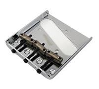 Guitar Bridge Chrome Silver 3 Saddle Bridge For TL Electric Guitar Brass Saddles(Style1)